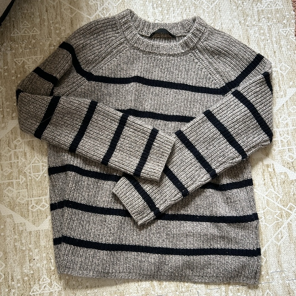 Jenni Kayne Stripped grey and black sweater